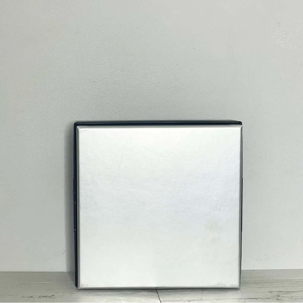 Christian Dior Empty Gift Box Black Silver Logo Large Designer Storage